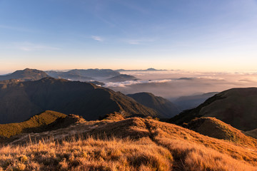Scenic view of the sea of clouds at the summit of  Mount Pulag National Park, Benguet, Philippines