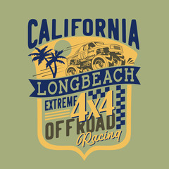 vintage racing illustration for tee shirt graphics © andre