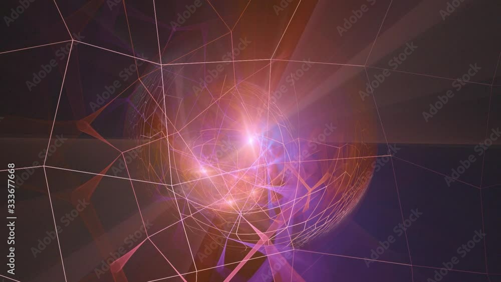 Poster abstract background. neon vector lines in motion. deep space journey, intergalactic travel. colorful