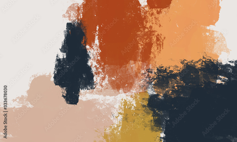 Poster abstract painting with ground colors for background. creative background in minimal style using brus