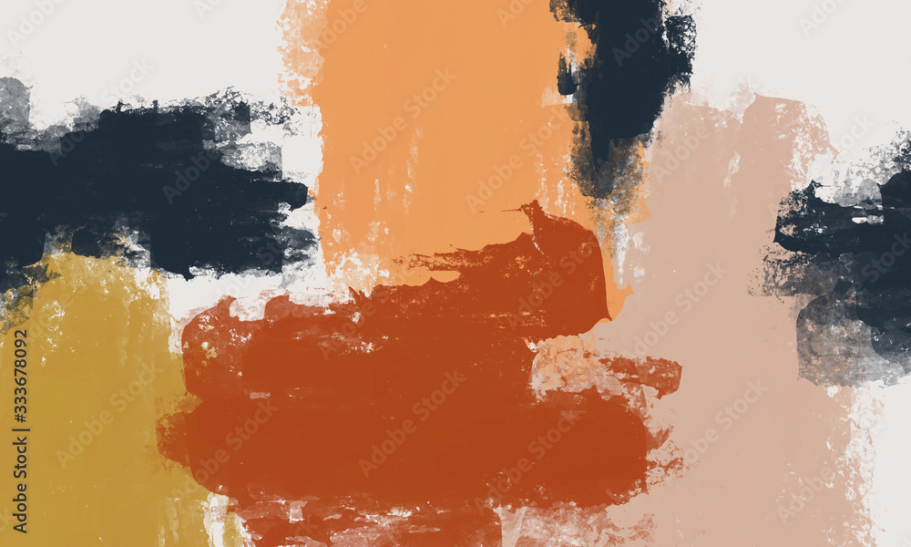 Poster abstract painting with ground colors for background. creative background in minimal style using brus