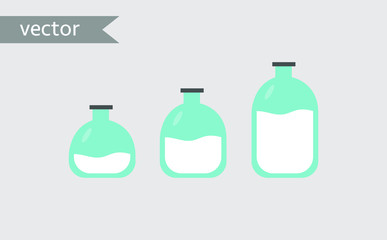 Flask icon vector simple medical or healthcare