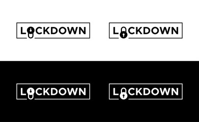 Lockdown. Complete lockdown. Stay home flat vector icon for apps and websites.