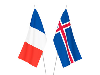 France and Iceland flags