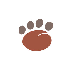 Animal foot print icon on background for graphic and web design. Creative illustration concept symbol for web or mobile app