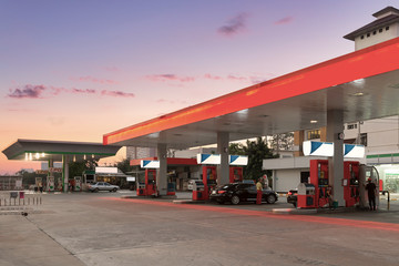 Petrol station and Gas station.