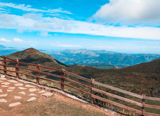 viewpoint from Picos de Europa in Asturias, Spain