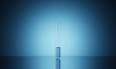 Chemical lab glassware instruments. 3d rendering - illustration.