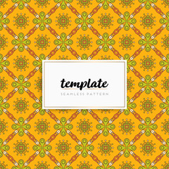 Background mandala seamless pattern vector