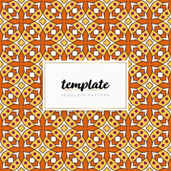 Background mandala seamless pattern vector