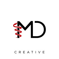 md logo design vector icon