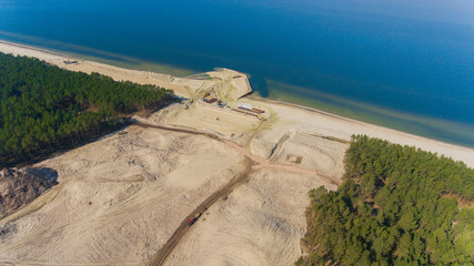PRzekop Mierzei Wiślanej Dron z lotu ptaka © Marcin