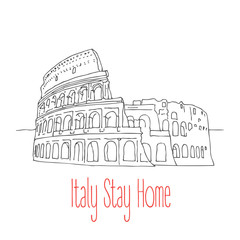 Stay home poster for Italy