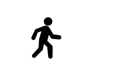 Running and jogging people. Sport run people silhouette, illustration