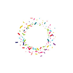 Color Independence Dust Banner. Rain Pattern. Splash FallingFestive Pattern. Color Vector Illustration.