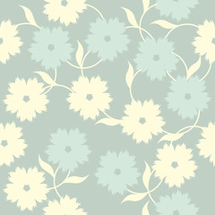 Beautiful seamless pattern with decorative flowers - 333687676