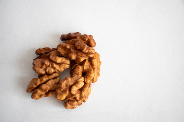 nuts on white background
