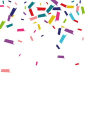 Color Celebration Splash Backdrop. Confetti Background. Shine Independence Banner. Rainbow Flying Background.