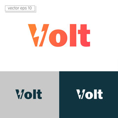 Illustration vector graphic Yellow Volt logo design