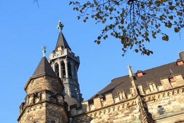 tower of the castle with blue sky