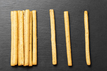 Traditional Italian snack, bread - grissini.