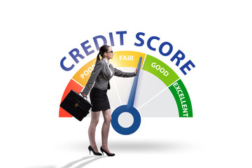 Businesswoman trying to improve credit score