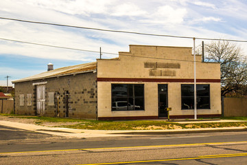 Old Closed Block Commercial Building