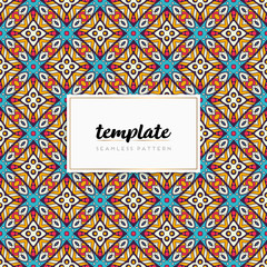 Background mandala seamless pattern vector