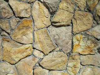  texture of stone on wall of different rock