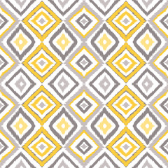 Gray Shibori Boho Vector Seamless Pattern. 