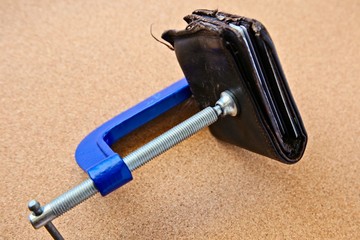 A global financial crisis or recession concept image.  