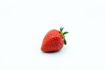 Fresh strawberries on white background