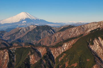 Fototapeta premium 富士山, 雪, 絶景, 風景, 青空, 自然