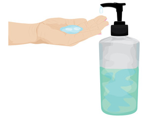 gel hand wash vector design