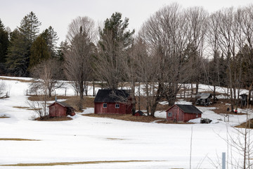 Bâtiment de ferme, Kingsbury, Cantons de l'Est, Estrie, Québec Canada