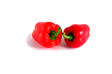 Red pepper on a white background