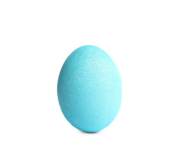 Blue egg isolated on white. Easter symbol