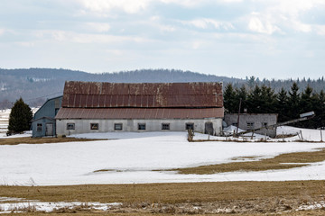 Ferme, Cantons de l'Est, Estrie, Canada