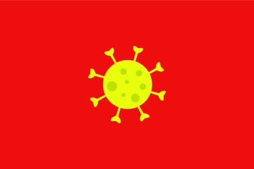Vietnam flag with Covid-19 coronavirus icon