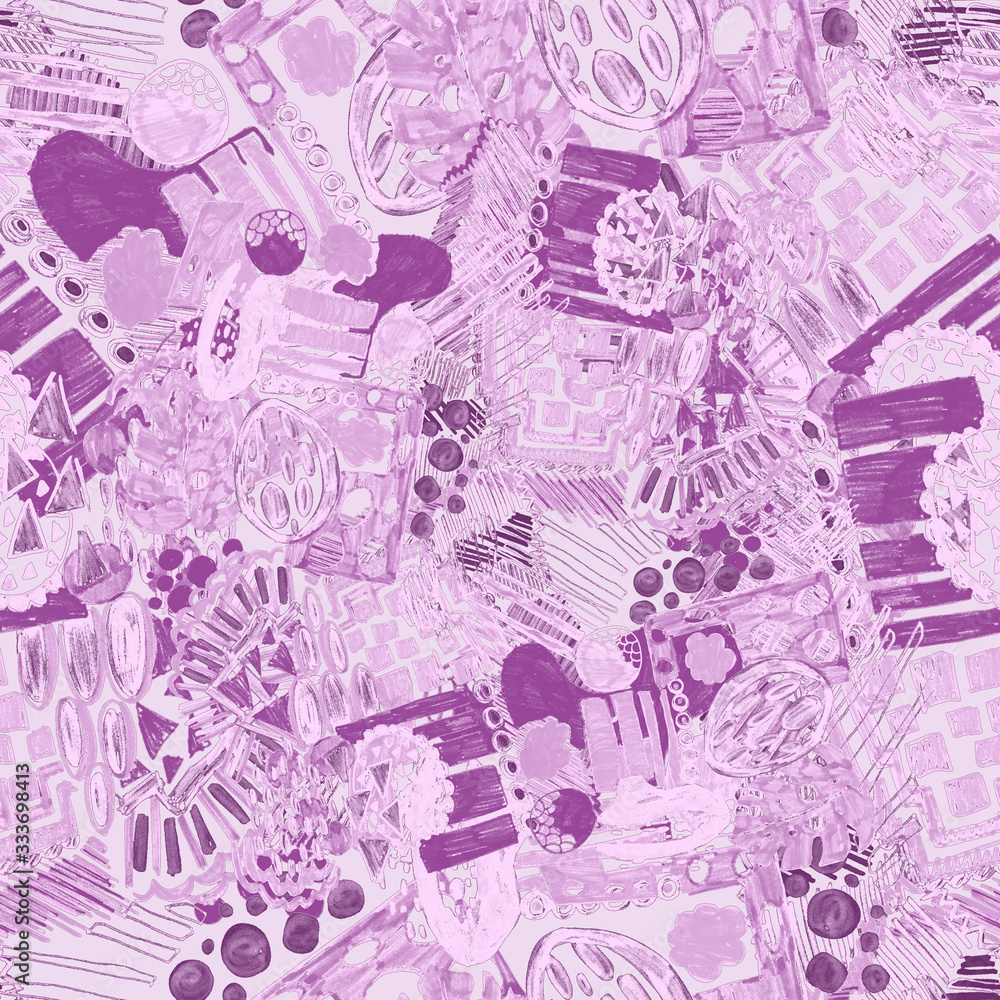 Fototapete creative seamless pattern with beautiful bright abstract elements. colorful texture for any kind of 