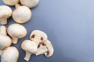 White mushrooms champignon