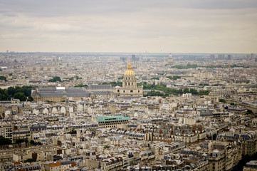 Paris, France - June 1, 2012. Aerial view of Paris from the Eiffel Tower. France.
