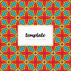 Background mandala seamless pattern vector