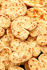 Cheese Palmiers with garlic, parmesan flavour. party food snacks