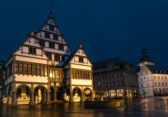 Fototapeta na wymiar The Renaissance town hall of Paderborn, Germany.