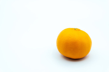 Fresh orange on white background