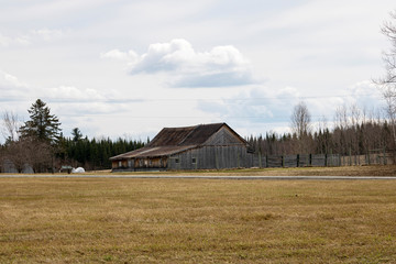 Obraz premium Bâtiment de ferme, Cantons de l'Est, Estrie, Québec Canada