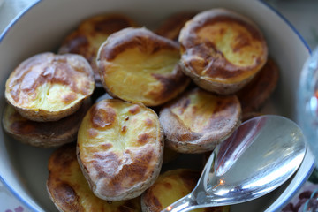 Traditional Finnish summer cottage food every Finn loves to enjoy during midsummer fest and summer in general. Delicious homemade oven potatoes, crispy, healthy and delicious with grill food and salad