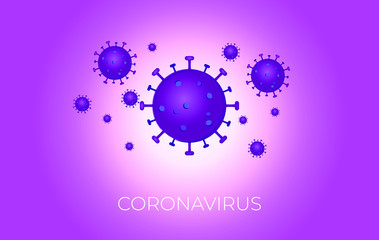 Covid-19 Coronavirus. Dangerous virus vector illustration.