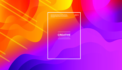  Colorful geometric background. Fluid shapes composition. Eps10 vector.